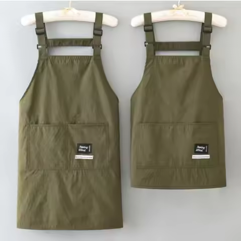 Fashion Strap Style Apron Waterproof Anti-fouling Nail Art Cafe Workwear Sleeveless Catering Waiter 