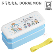多啦A夢 - 日本製OSKDoraemon 多啦A夢午餐盒Doraemon 多啦A夢飯盒連筷子2段 260ml+340ml 微波爐洗碗機可用餐盒 平行進口
