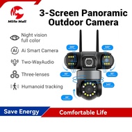 8K 12MP 3-lens 10x optical zoom home outdoor camera waterproof WIFI CCTV 4G CCTV wireless 360 PTZ se