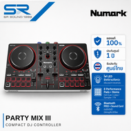 NUMARK PARTY MIX III เครื่องเล่นดีเจ 2 Deck มีไฟ LED Stems Bluetooth MIDI ใช้กับมือถือคอม
