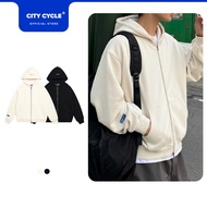 Jacket Hoodie zip On My Way boxy 2-layer zip hoodie jacket Local Brand Genuine City Cycle livestream