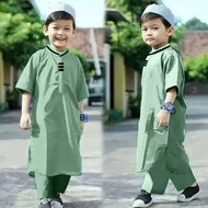 "Agniyaa.store"Baju Koko Anak Laki Laki Model Pakistan LIS Terbaru 2021 Bonus Peci / Kurta / Baju Se