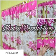 GORDEN PINTU /JENDELA BUNGA PINK LAURA