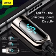 Visible High Power Fast Charging Type-C Cable(Tell you the charging Speed Directly)-Baseus PD  ⚡   ️ 100W ⚡   ️ USB Type-C, Compatible with iPHONE 15/MacBook/Any Electronic devices using USB-C charging Interface  (2M) -此款充電線適用iPhone 15