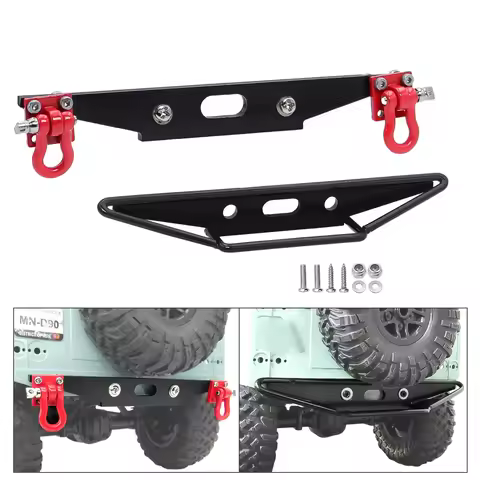 MN Metal Rear Bumper with Tow Hook for MN D90 D91 D99S MN90 MN99S 1/12 RC Car Upgrade Spare Parts Ac