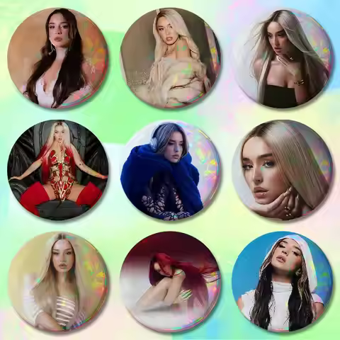 Singer L-Lola I-Indigo Enamel Pin Tinplate Round Brooch Cosplay Nijigen Otaku Culture Badges 58mm 44