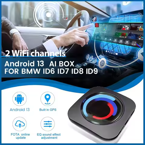 Android 13.0 System Carplay MMI AI Box for BMW ID6/7/8/9 Plug and Play 8Core 128G Wifi Support YouTu