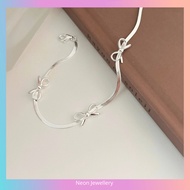 S925 Original Bracelet Ribbon Silver Bracelet For Woman Woman Bracelet Gelang Tangan Perempuan Gelan