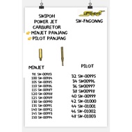 power jet carburetor main jet pilot jet extra long for swipoh carburetor hi tech
