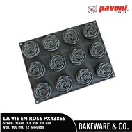 MAWAR 12-Hole Rose Silicone Mold - Pavoni x Cedric Grolet La Vie En Rose ItalianOriginal