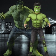 Hulk Kids Costume,cosplay Hulk Superhero, Avengers Party Stage Costume (Padded set)