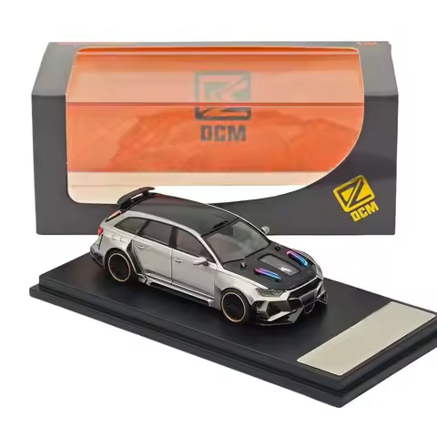 1/64 Scale for DCM RS6 2NCS Wagon Widebody Kit Sports Model Diecast Car Miniature Collection (silver