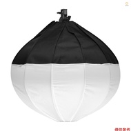 50cm/ 19.7in Lantern Softbox Spherical Collapsible Soft Box Quick-Install with E27 Socket Carry Bag 