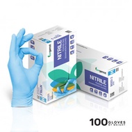 B0201 Bergamot Nitrile Gloves Powder Free Examination Gloves 100pcs - Size L