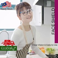 ECO Transparent Face Shield with Glasses Frame Anti Fog Protect Face Cover