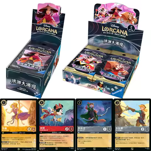 Genuine Disney Card Lorcana Series Trading Game Battle Cards Mickey Mouse Stitch Elsa Anime Characte