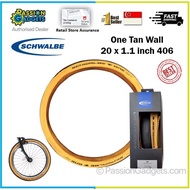 406 Schwalbe One Tan Wall Outer Tyre Bike 20inch Tires 20 x 1.1 20 inch Outer Tire tyres