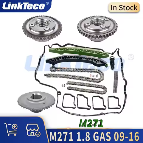 Engine Parts Timing Chain Kit & VVT Fit 1.8 L M271 GAS 09-16 For MERCEDES-BENZ C180 C200 C250 E200 E