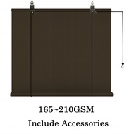 1*3M Balcony Lifting Sun Shade Net Punch-Free Lifting Roller Shutter Glass Sunscreen Insulation Cool