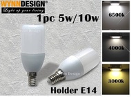 [1pc 5w/10w] E14 Led Stick Bulb Wynn Design Lighting Led Super Bright E14 Bulb Daylight WarmWhite Co