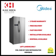 MIDEA MRM584S 515L SIDE BY SIDE 2 DOOR REFRIGERATOR - TWO YEARS MANUFACTURER WARRANTY + FREE DELIVER