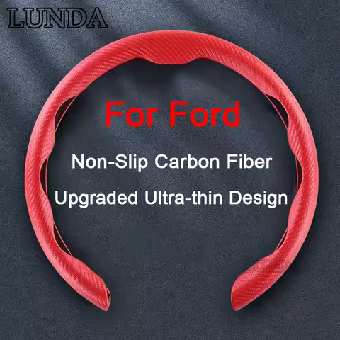 Car Steering Wheel Cover Carbon Fiber Booster Cover For Ford Focus 2 3 4 5 Mondeo MK2 MK3 MK4 MK7 Fi