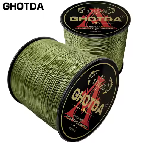 GHOTDA 100M 4 Strands 10-80LB Braided Fishing Line PE Multilament Braid Lines wire Smoother Floating