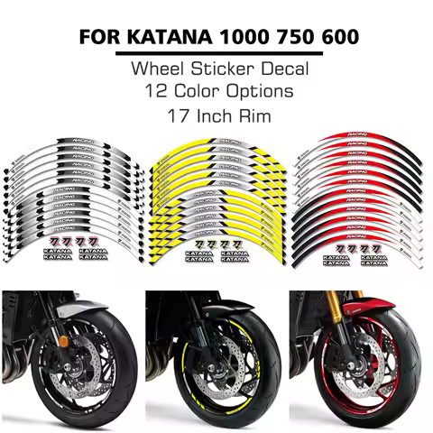 Motorcycle Wheel Sticker For Suzuki KATANA Katana 1000 750 600 Reflective Rim Decal Hub Stripe Tape 