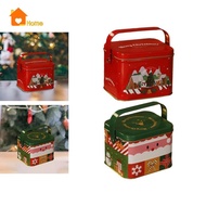 [Nanaaaa] Christmas Gift Box Tinplate Rectangular Cookie Container Deformed Cookie Tins Decorative Metal Gift Box for Christmas Cakes