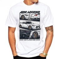 Ready Stock Men New Summer Men Short Sleeve Skyline R32 R35 R33 Manga S-3XL