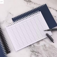 STATIONERYSTUDIO Spiral Bound Notebook, Sturdy Cover Universal Line Pages Financial Record Book, Bla
