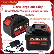 2pcs 3988VF Makita Rechargeable lithium battery Socket Impact Drill Grinder Impact Wrench Chainsaw B