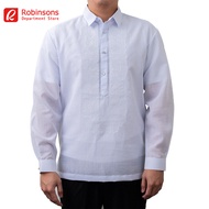 Executive Men's Longsleeves Jusi Barong with Embroidery (White 1)