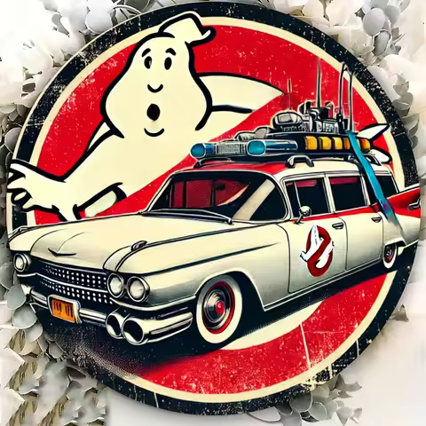 2D Flat Vintage Wooden Wall Art - Classic Movie Themed Home, Dorm, Garage Decor, Suitable