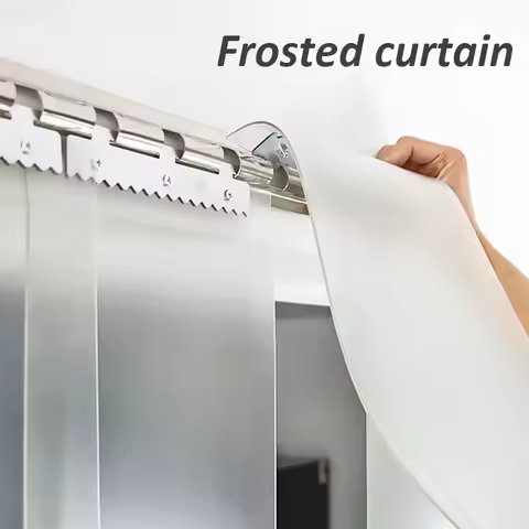 Matte PVC Windproof Door Curtain Custom Plastic Supermarket Frosted Door Curtain Mosquito Foor Heat 