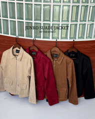 THESUNCO - JUNKO Suede Jacket (จุน-โกะ) เสื้อแจ็คเก็ตหนังกลับ ผ้า micro suede ซิปหน้า