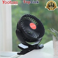 Quạt Kẹp Tích Điện Mini Để Bàn Kiêm Sạc Dự Phòng Yoobao F8 3in1 Có Đèn Led Pin 8000mah Dùng 14-33h L