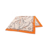 【二手】愛馬仕絲巾，Carre Geant，140，Les Chevaux Dechaines，米色，真絲，Carre Geant 140，女士，二手