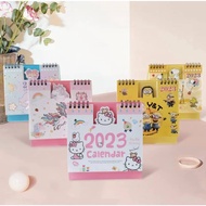 Cute Cartoon Hello Kitty Doraemon Stitch Minion Unicorn Snoopy Table Desk Calendar Calender 2023