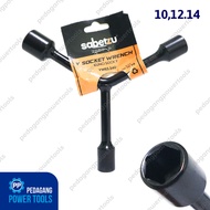 SABETZU YW63.340 Short Y Socket Wrench 10-12-14 mm 3 Way Sock Shock Socket Wrench Open Nut Bolt