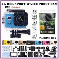 ORIGNAL 4K H9K WiFi 16MP SPORT WATERPROOF CAMERA 24FPS 30FPS 2 INCH LCD SCREEN