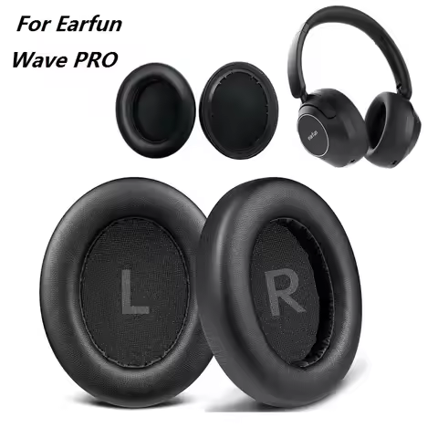 Ear Pads for EarFun Wave Pro ANC Headphones replacement Ear Cushions with Soft Protein Leather earmu