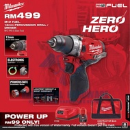 MILWAUKEE ZERO HERO COMBO ( CORDLESS GEN II 13MM PERCUSSION DRILL M12 FPD-0 + STARTER PACK )