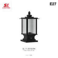 SL LIGHTING | Post Light โคมไฟหัวเสา สีดำ E27 รุ่น SL-11-3073S/BK