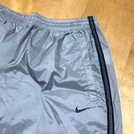 Nike 風褲 反光 長褲 銀灰 滑板褲 尼龍材質