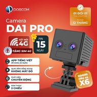Camera 4G Mini Doscom DA1 Pro Zoom X6 Giám Sát An Ninh 360 độ - Tích Hợp Phát Hiện Chuyển ĐộngĐàm Th