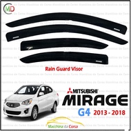 Mitsubishi Mirage G4 2013-2018 Rain Guard Window Visor Black