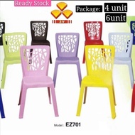 3V High Quality Stackable Dining Plastic Chair kerusi plastik bangku plastic  Ez-701