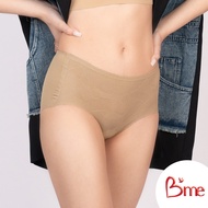 B'me Seamless Mid-Waist Underwear Model ME6G28 Black Green Ovaltine Color (Pair Bra ME1G28 ME1G31)