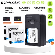 PALO NB-11L Camera Battery 900mAh for Canon SX430 IXUS 265 185 180 175 132 140 135 IX 2-slot charger